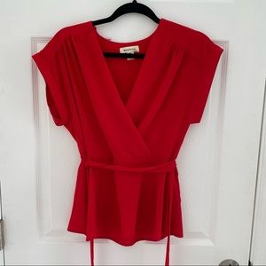 MONTEAU RED BLOUSE